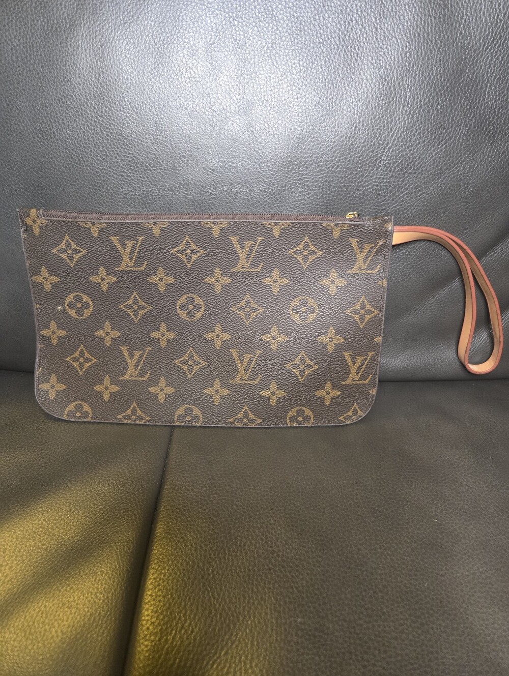 Monogram Wristlet Pouch - Brown & Tan - Picture 1 of 4